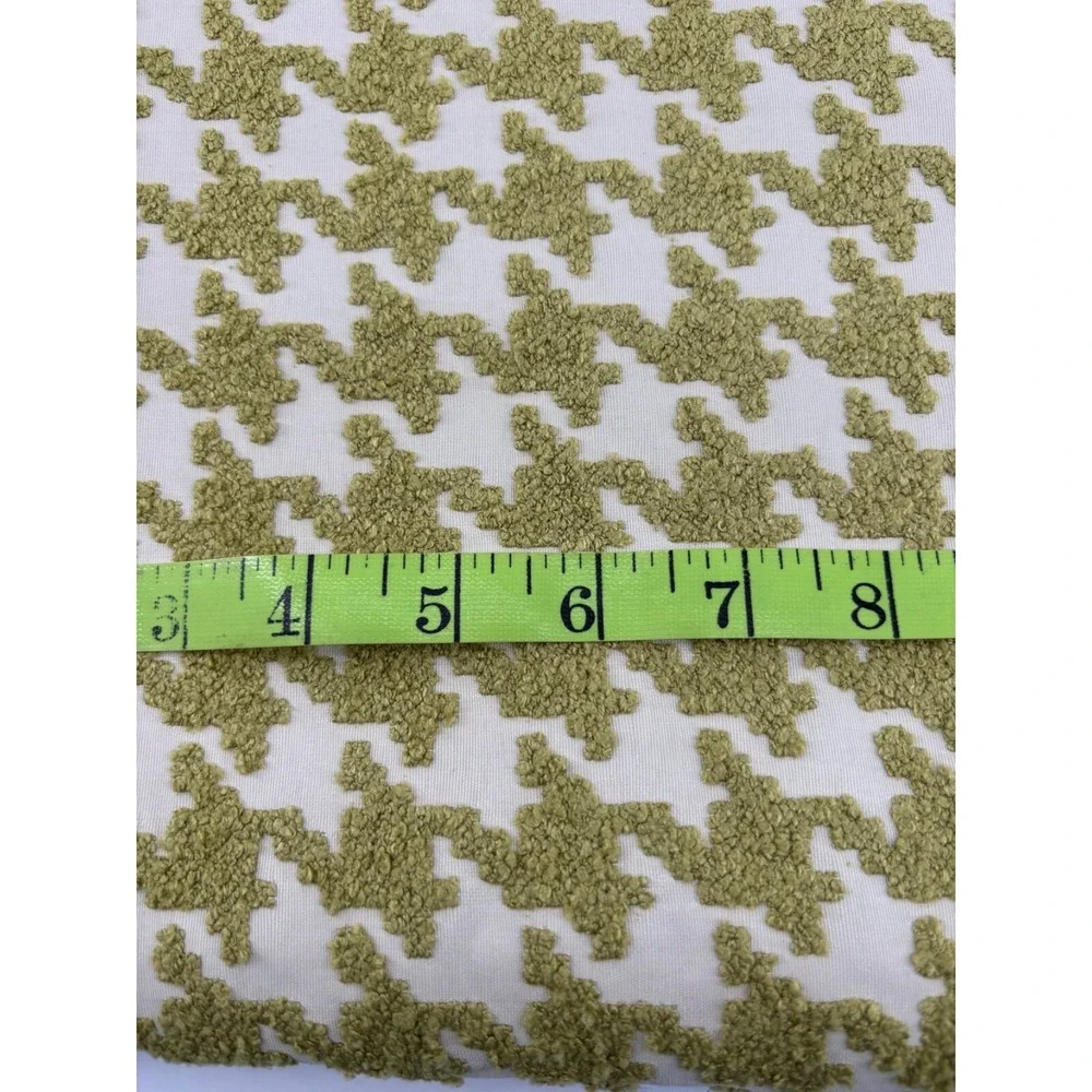 Houndstooth Upholstery Fabric Neutral Olive Green Cream George‎ Oliver 60x56